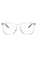 Ray-Ban 54mm Square Optical Glasses in Transparent Grey at Nordstrom