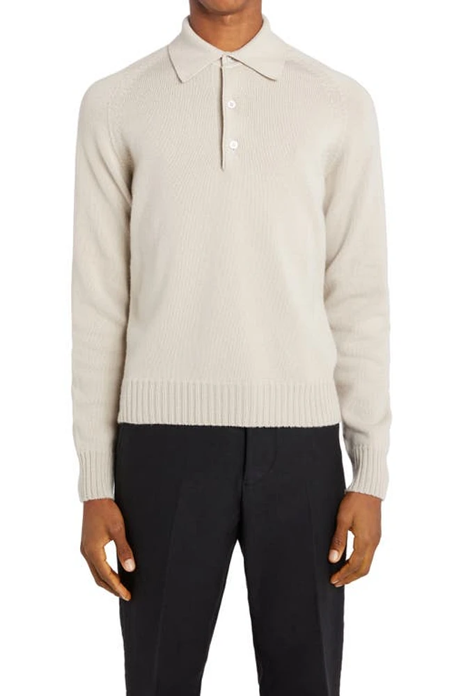 TOM FORD Seamless Cashmere Polo Sweater Ivory at Nordstrom, Us