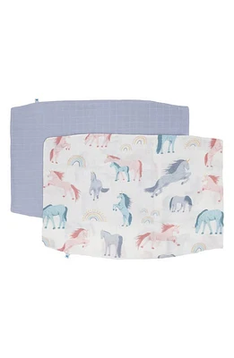 little unicorn 2-Pack Cotton Muslin Pillowcase in Unicorns at Nordstrom