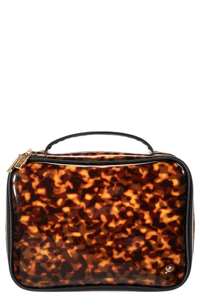 Stephanie Johnson Claire Miami Clearly Tortoise Jumbo Makeup Case at Nordstrom