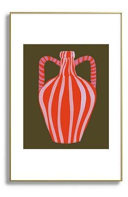 Deny Designs Simple Vase Modern Still Life Framed Wall Art in Golden Tones at Nordstrom