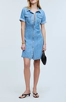 Madewell Seamed Denim Mini Shirtdress Palermo Wash at Nordstrom,