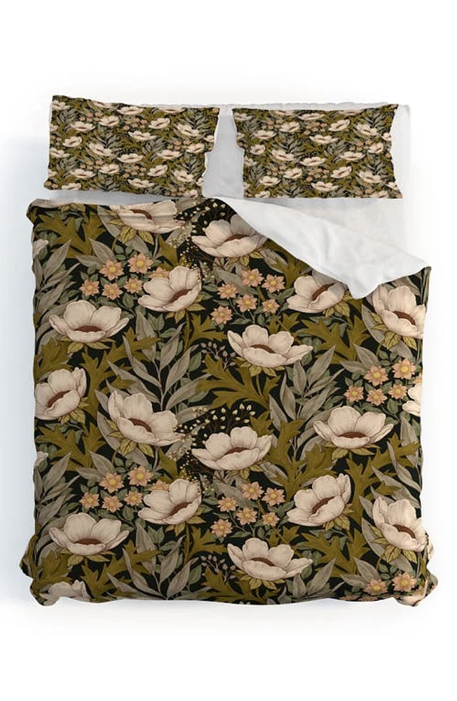 Deny Designs Floral Meadow Spring Green Duvet Cover & Shams Set at Nordstrom