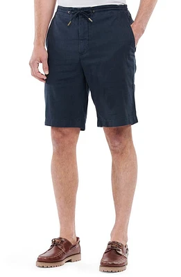 Barbour Linen & Cotton Blend Shorts City Navy at Nordstrom,