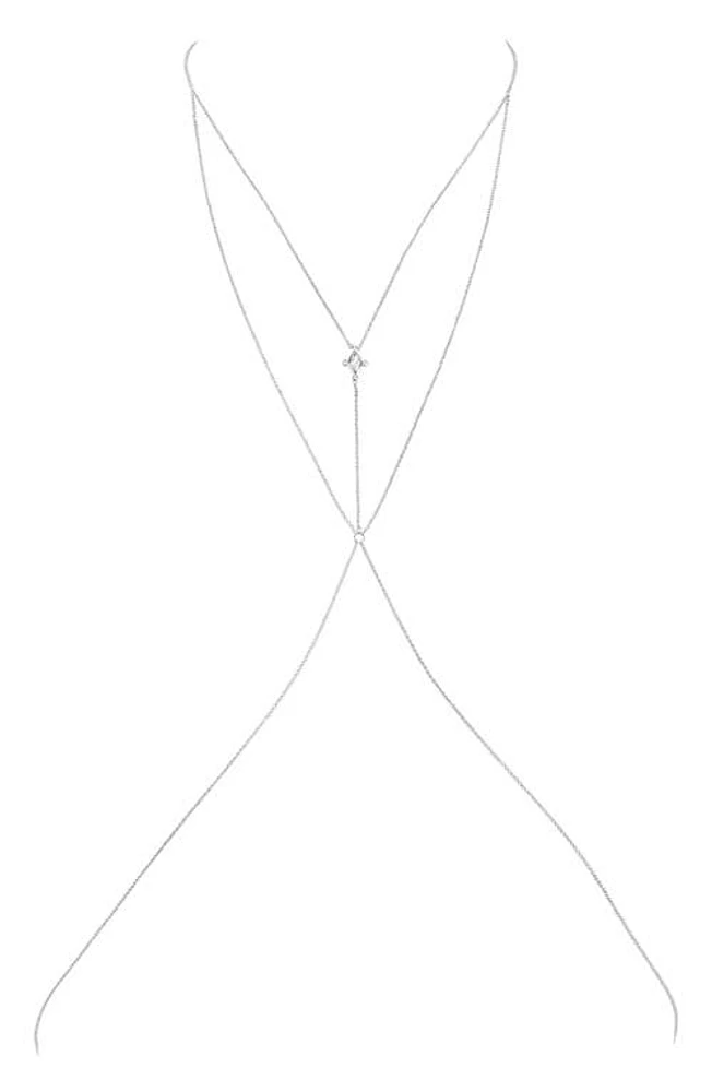 LILI CLASPE Flora Body Chain in Silver at Nordstrom, Size 30