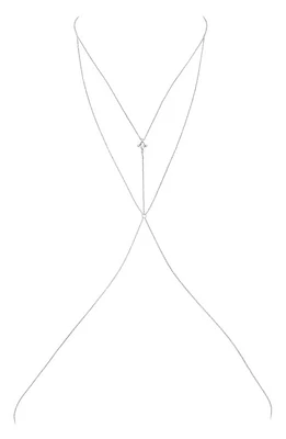 LILI CLASPE Flora Body Chain in Silver at Nordstrom, Size 30