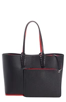 Christian Louboutin Cabata Calfskin Leather Tote in Black/black at Nordstrom