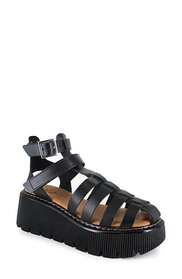 ZIGI Tamarah Platform Fisherman Sandal Black Leather at Nordstrom,