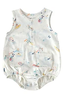 Pehr Sleeveless Organic Cotton Bodysuit Surf at Nordstrom,