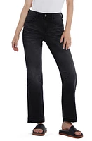 HINT OF BLU Rosa Release Hem Boyfriend Jeans Brush Black at Nordstrom,