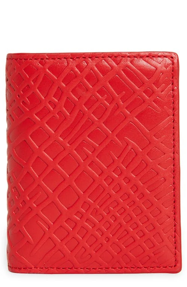 Comme des Garçons Wallets Roots Embossed Leather Bifold Wallet in Red at Nordstrom