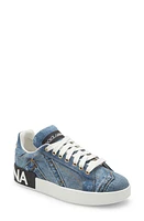 Dolce & Gabbana Portofino Denim Sneaker in 80650 Blue at Nordstrom, Size 6Us