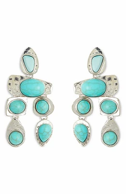 Petit Moments Imitation Turquoise Drop Earrings in Silver at Nordstrom