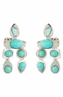 Petit Moments Imitation Turquoise Drop Earrings in Silver at Nordstrom