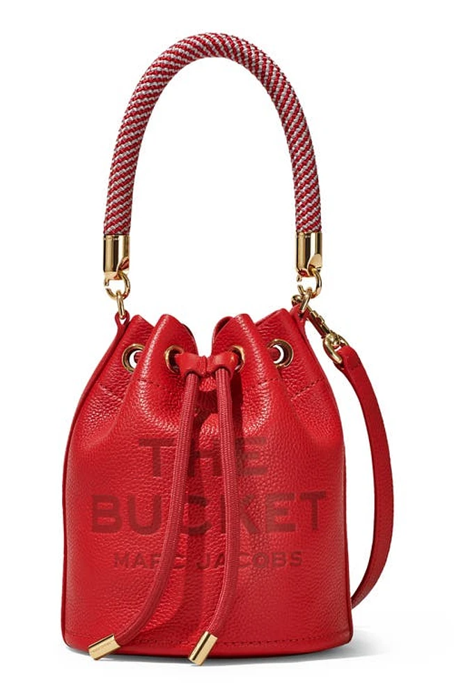 Marc Jacobs The Leather Bucket Bag in True Red at Nordstrom