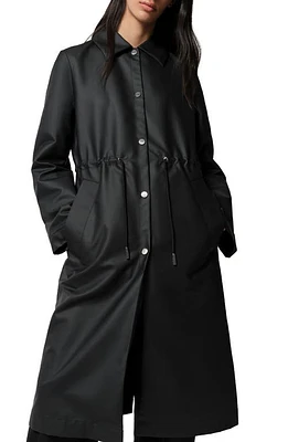 Soia & Kyo Simone Waterproof Raincoat with Removable Hood Black at Nordstrom,