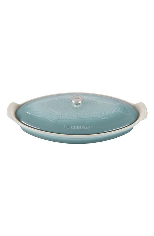 Le Creuset Heritage Stoneware Covered Fish Baker in Sea Salt at Nordstrom