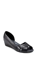 Easy Spirit Bernie Half d'Orsay Wedge Sandal Black at Nordstrom,