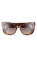 Kurt Geiger London 52mm Gradient Cat Eye Sunglasses in Havana/Brown Gradient at Nordstrom