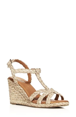 André Assous Madina Espadrille Wedge Sandal Beige Fabric at Nordstrom,