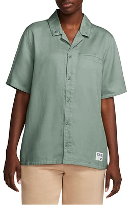 Jordan Embroidered Notched Collar Camp Shirt at