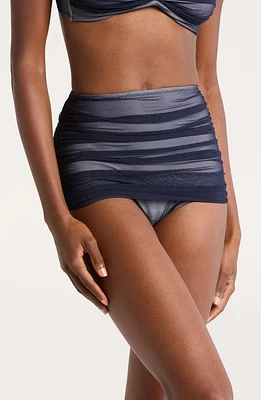 Norma Kamali Bill Ruched Bikini Bottoms True Navy at Nordstrom,