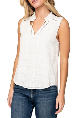 GIBSONLOOK Cameron Cotton Gauze Tank Top White at Nordstrom,