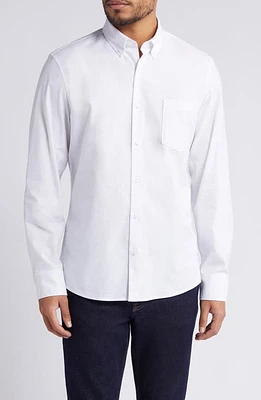 Nordstrom Oxford Button-Up Performance Shirt White at Nordstrom,