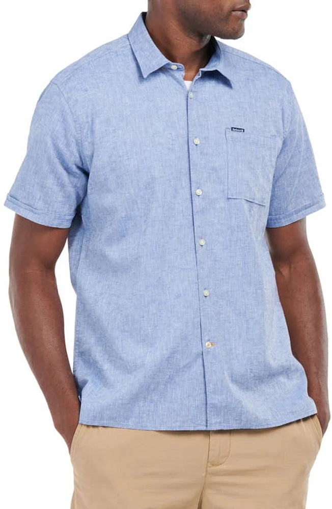 Barbour Nelson Linen & Cotton Button-Up Shirt at Nordstrom