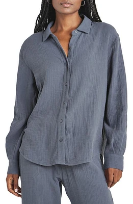 Splendid Adele Oversize Cotton Gauze Button-Up Shirt at Nordstrom,