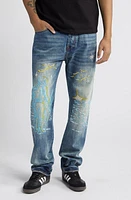 Billionaire Boys Club Starcrossed Embroidered Straight Leg Jeans X Wash at Nordstrom,