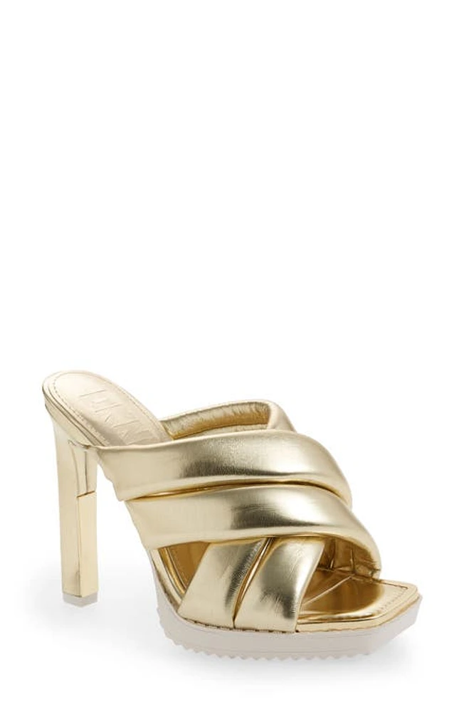 DKNY Madena Puff Strap Dress Sandal Platino at Nordstrom,