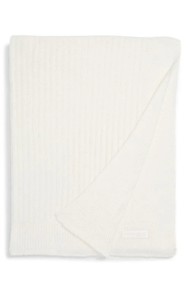 barefoot dreams Ribbed Blanket in Pearl at Nordstrom