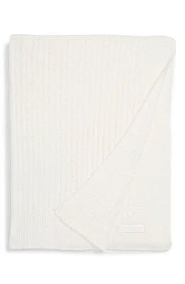 barefoot dreams Ribbed Blanket in Pearl at Nordstrom