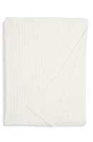 barefoot dreams Ribbed Blanket in Pearl at Nordstrom