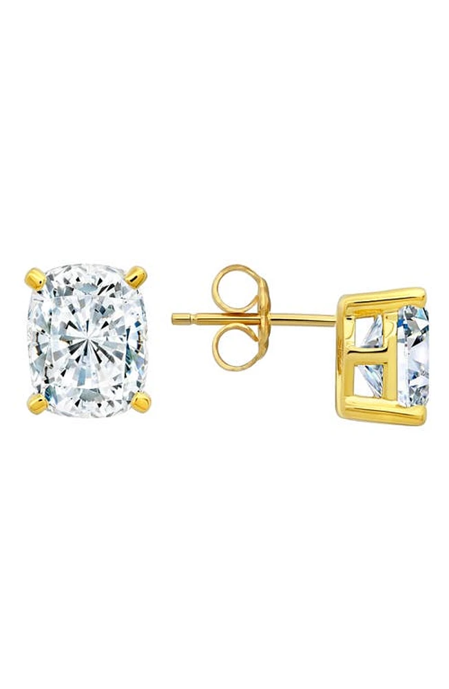 Crislu Cubic Zirconia Stud Earrings in 18Kt Yellow Gold at Nordstrom