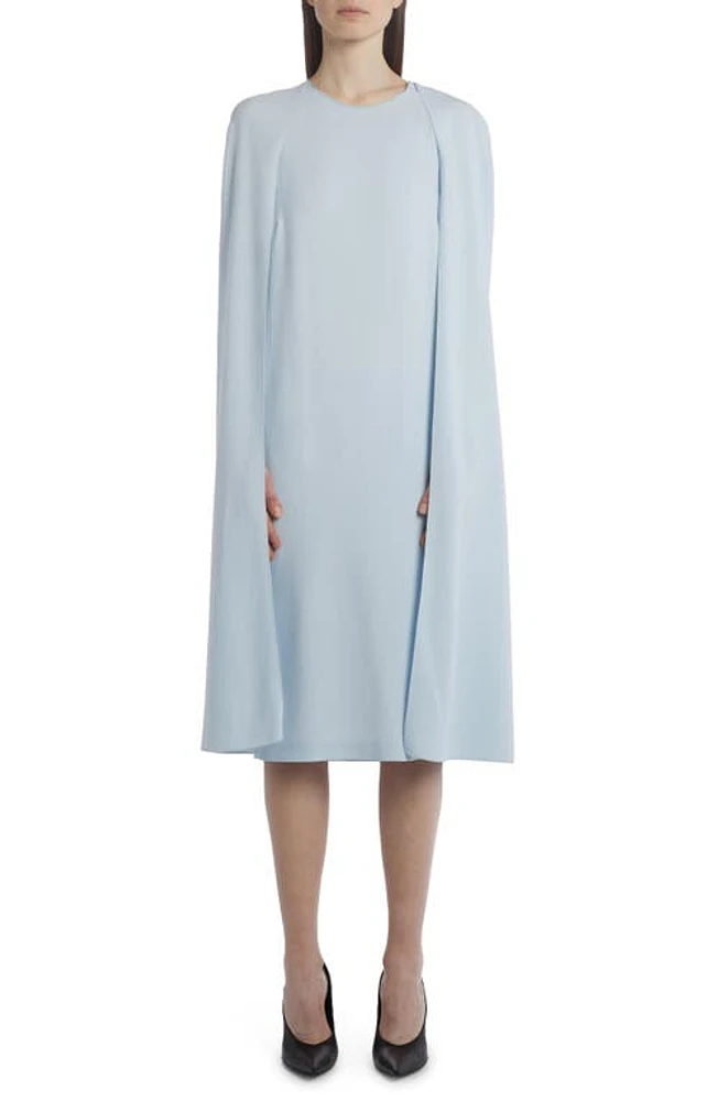 Stella McCartney Stretch Crepe Cape Dress 4449 Ice Blue at Nordstrom, Us