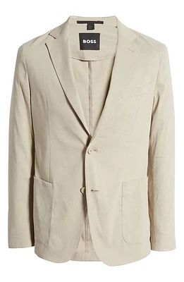 BOSS Hanry Stretch Linen Blend Sport Coat Beige at Nordstrom,