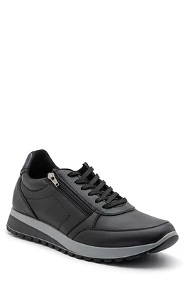 ara Murray Zip Sneaker Black Nappa Leather at Nordstrom,