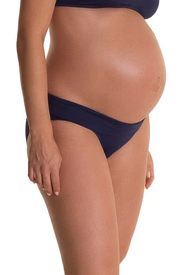 Pez D'Or Olivia Maternity Bikini Bottoms in Navy at Nordstrom, Size X-Large