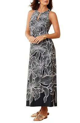 Tommy Bahama Jasmina Bella Blooms Floral Sleeveless Dress Black at Nordstrom,