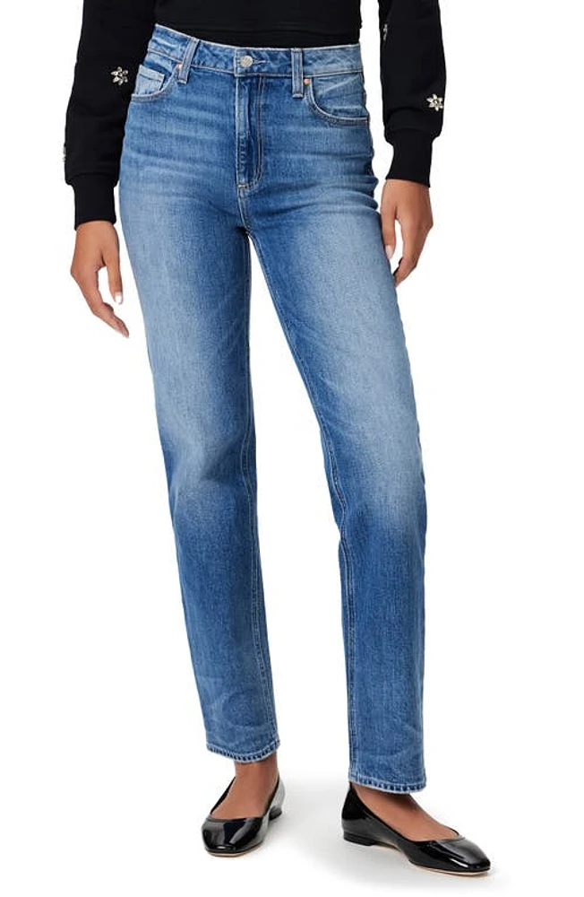 PAIGE Stella High Waist Straight Leg Jeans Stronghold W/Stacked Hem at Nordstrom,