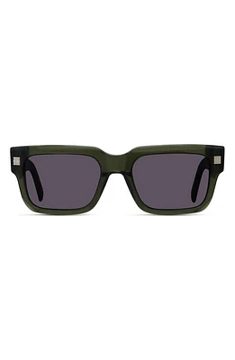 Givenchy GV Day 53mm Square Sunglasses in Shiny Dark Green /Smoke at Nordstrom