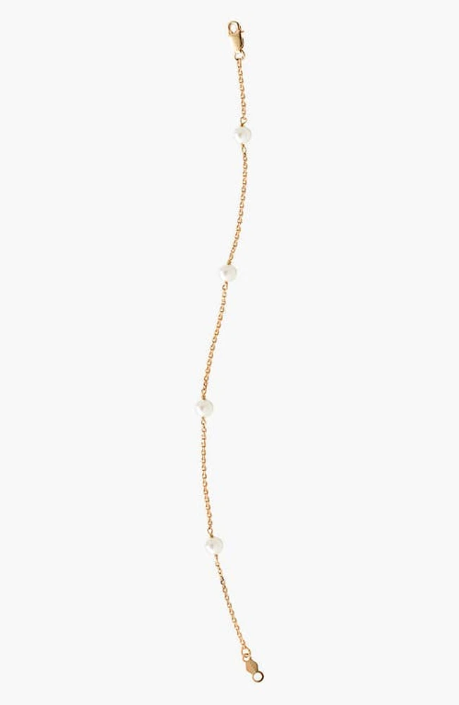 Mignonette 14k Gold & Cultured Pearl Bracelet at Nordstrom