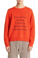 Bode Another Beer Jacquard Merino Wool Sweater Blue at Nordstrom,