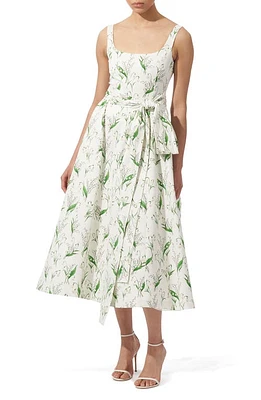 Carolina Herrera Lily of the Valley Print Sundress White Multi at Nordstrom,