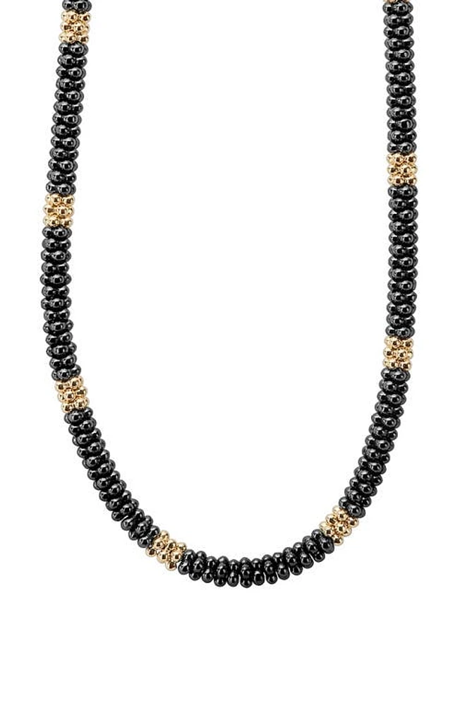 LAGOS Black Caviar Beaded Necklace at Nordstrom, Size 16