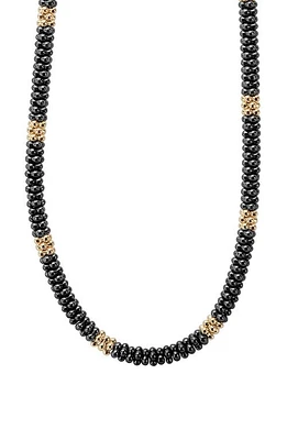 LAGOS Black Caviar Beaded Necklace at Nordstrom, Size 16