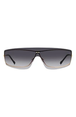 Isabel Marant 99mm Gradient Oversize Shield Sunglasses in Gold Black/Grey Shaded at Nordstrom