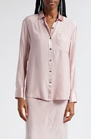 ATM Anthony Thomas Melillo Matte Silk Shirt Pink Lilac at Nordstrom,